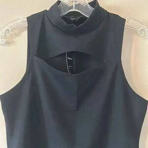 BEBE halter cut out top NWT